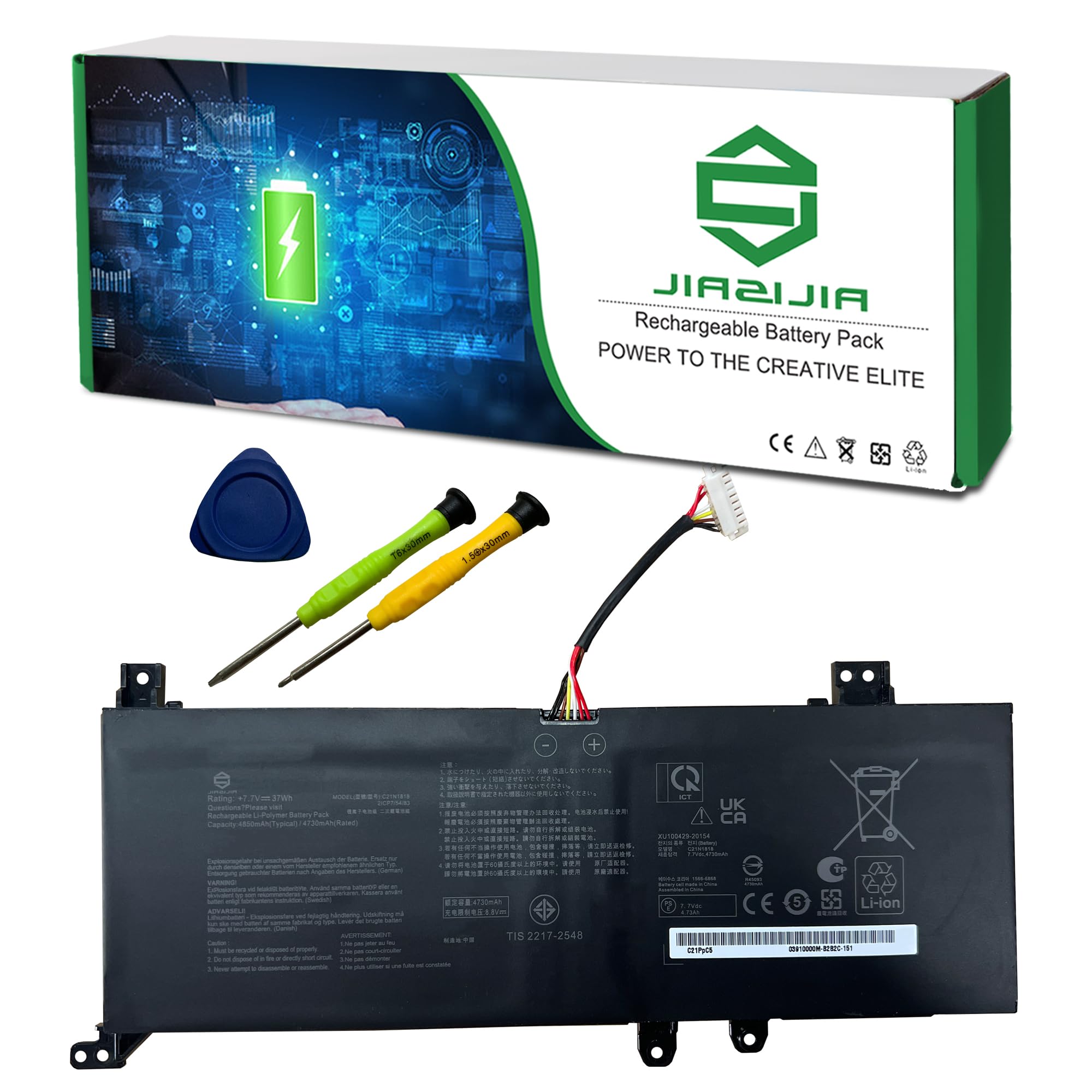 Amazon.com: JIAZIJIA C21N1818 Laptop Battery Replacement for Asus
